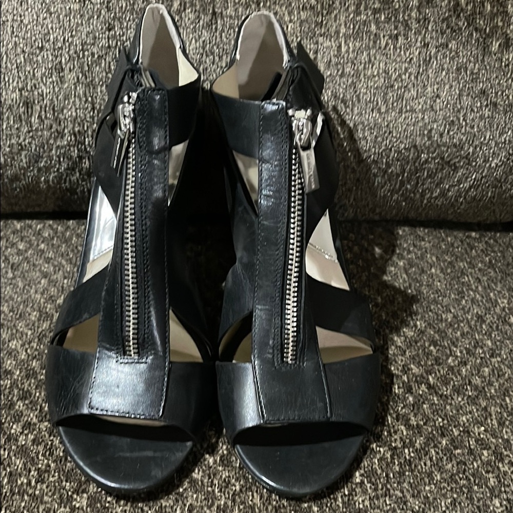 Michael Kors Black Zipper Sandals